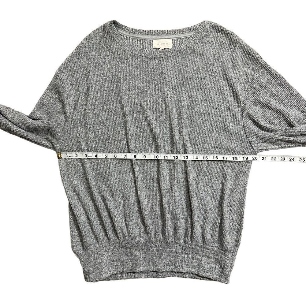 Anthropologie’s MELLODAY Relaxed Fit Casual Sweater Gray Size Large - Picture 7 of 10